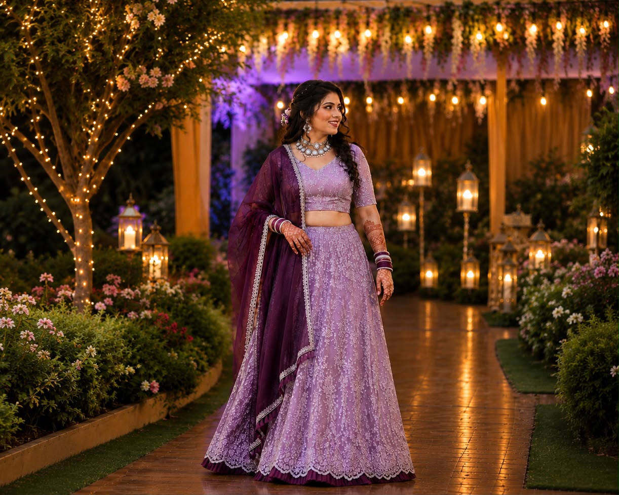 Bridal blouse with detailed embroidery