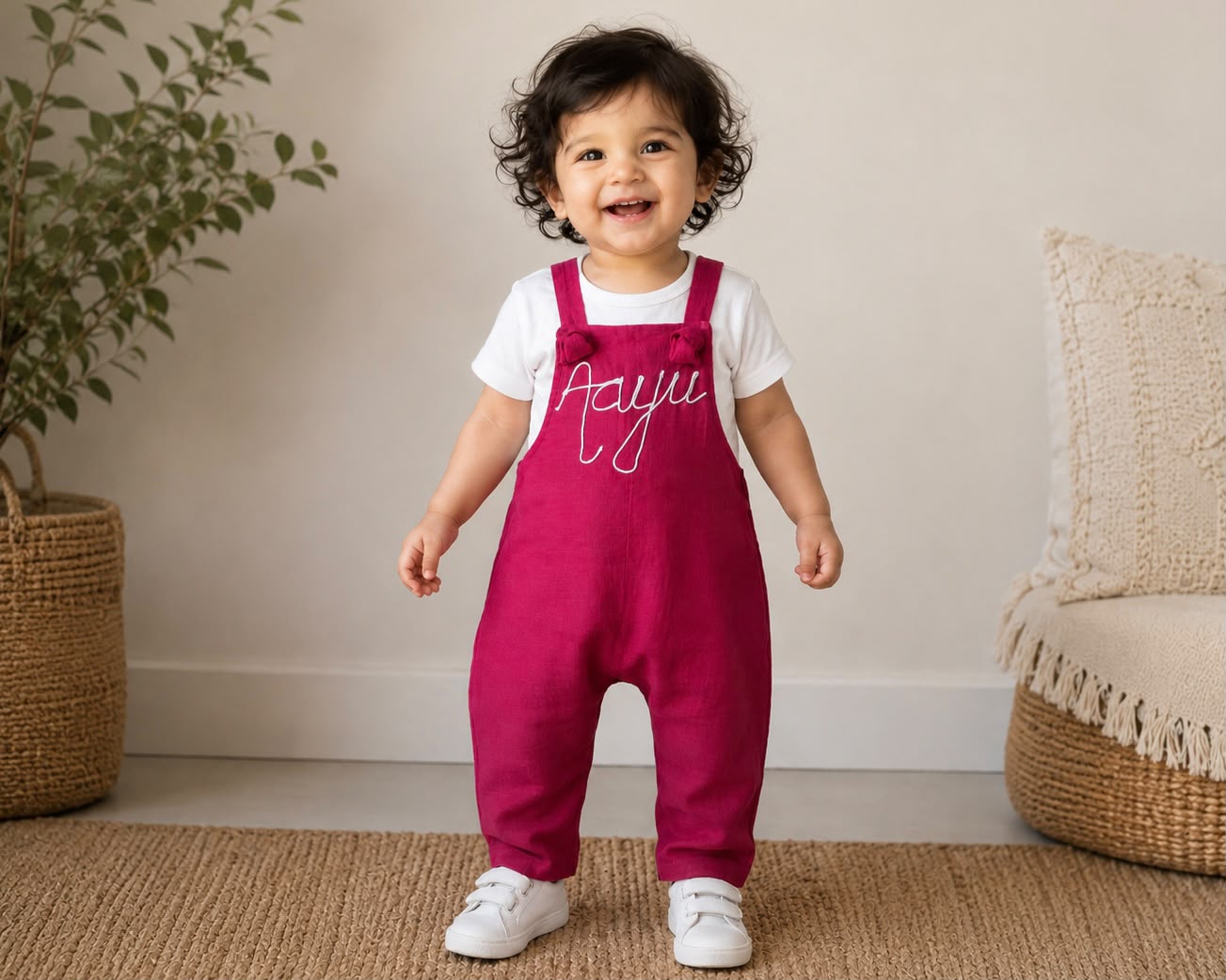 Kids wear custom stitching