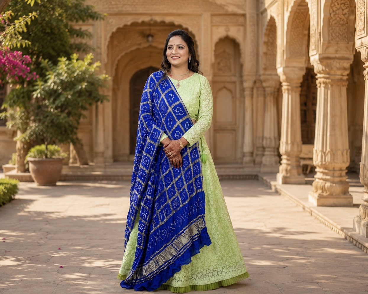 Party wear lehenga tailored to measurement